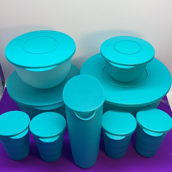 Tupperware Murano Set Bowl & Jug (4) Tumbler - Picture 7 of 16